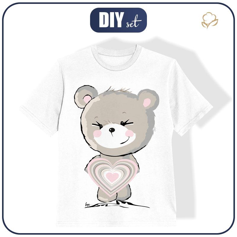 KID’S T-SHIRT- BEAR / Heart -  single jersey