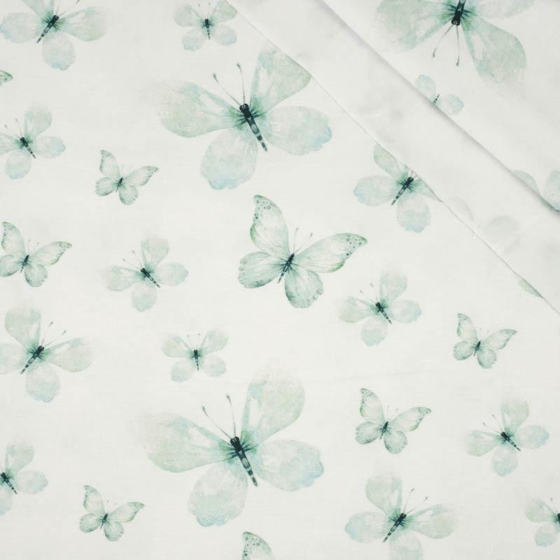 BUTTERFLIES PAT. 2 (WATER-COLOR BUTTERFLIES) - looped knit fabric