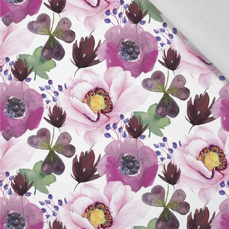 50cm FLOWERS AND CLOVER (IN THE MEADOW) - Cotton woven fabric