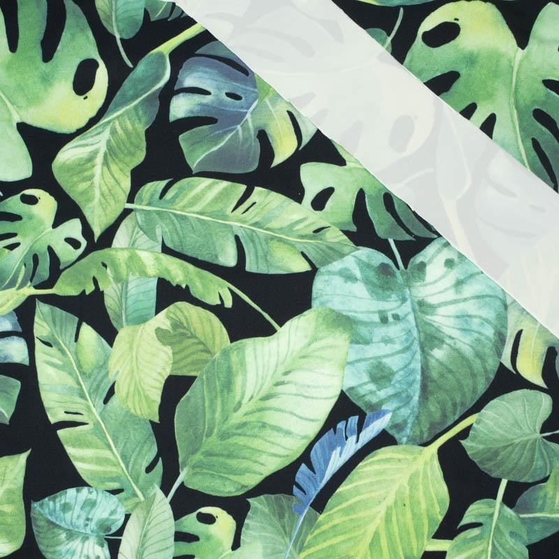 TROPICAL LEAVES pat. 2 / black - swimsuit lycra