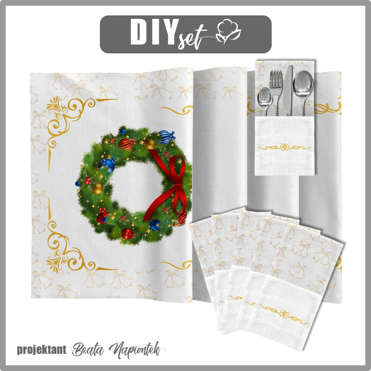 NAPKINS AND RUNNER - GARLAND - sewing set