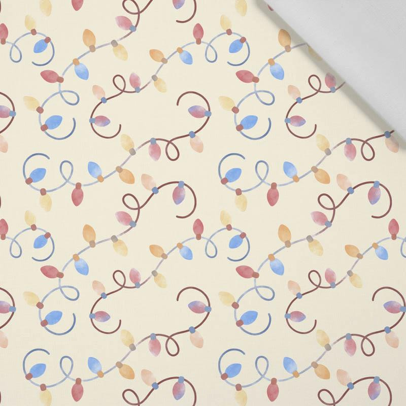 Christmas tree lights (CHRISTMAS REINDEERS) - Cotton woven fabric