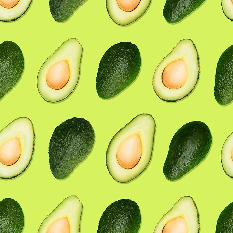 AVOCADOS pat. 2 - Cotton woven fabric