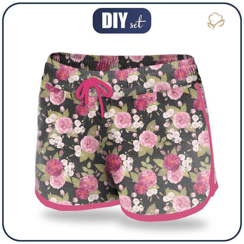 Women’s boardshorts - ROSE GARDEN / grey - sewing set