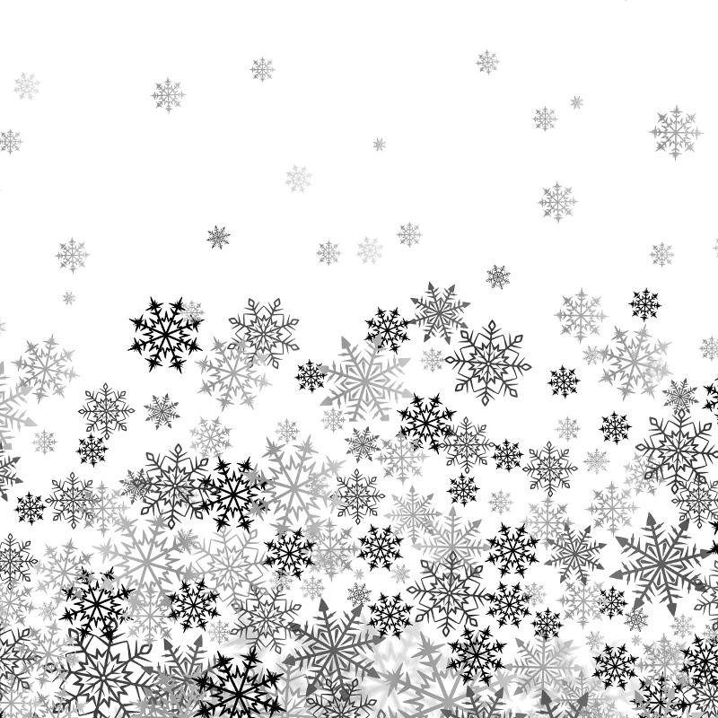 SNOWFLAKES / grey - panel