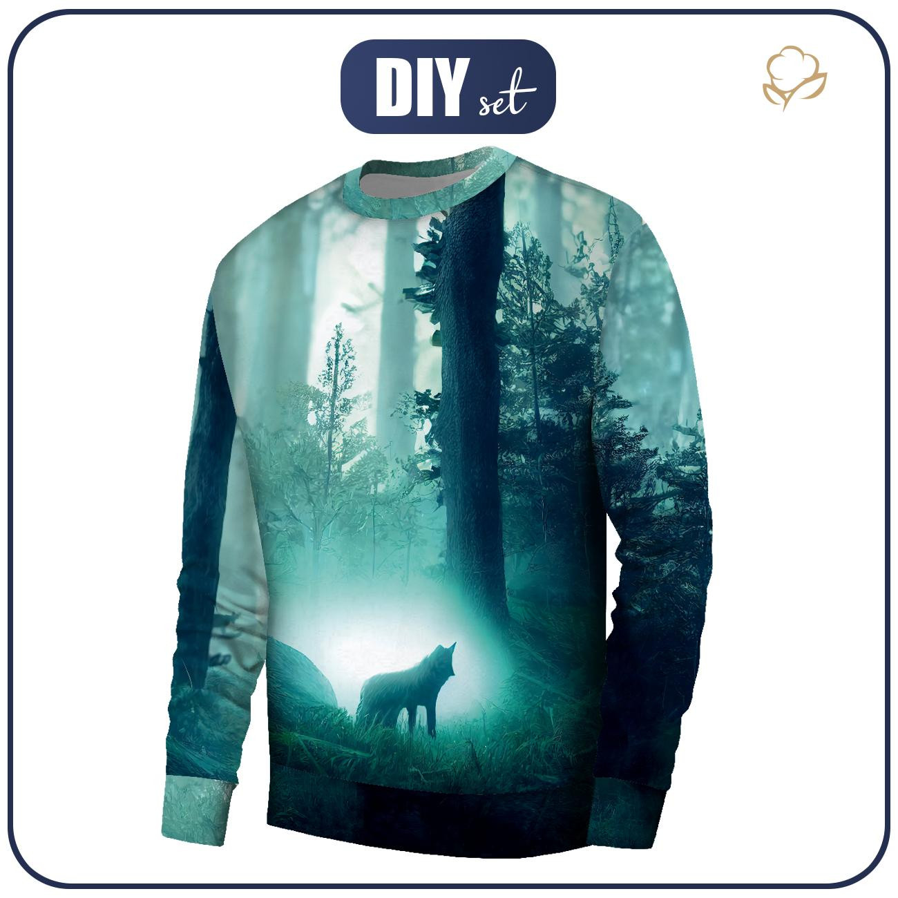 MEN’S SWEATSHIRT (OREGON) BASIC - MISTY WOLF - sewing set