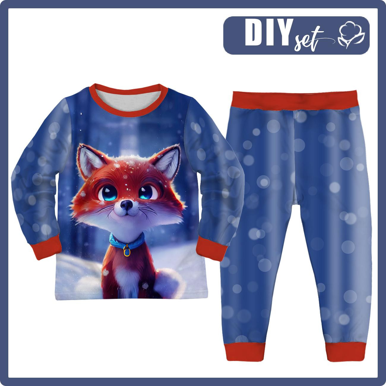 CHILDREN'S PAJAMAS " MIKI" - ANIMATED FOX - sewing set