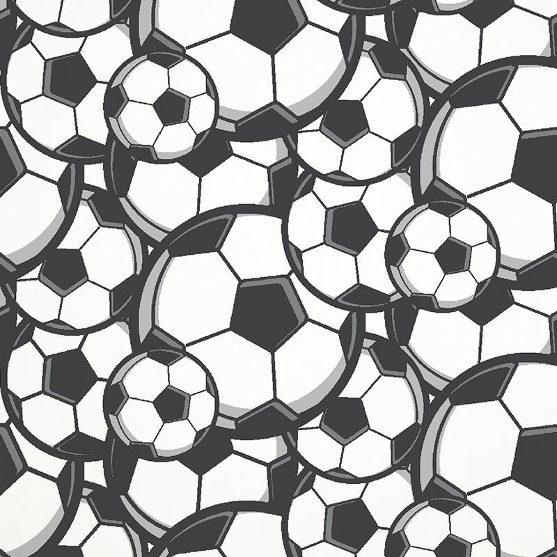 140cm FOOTBALLS / B-00 white - single jersey TE210