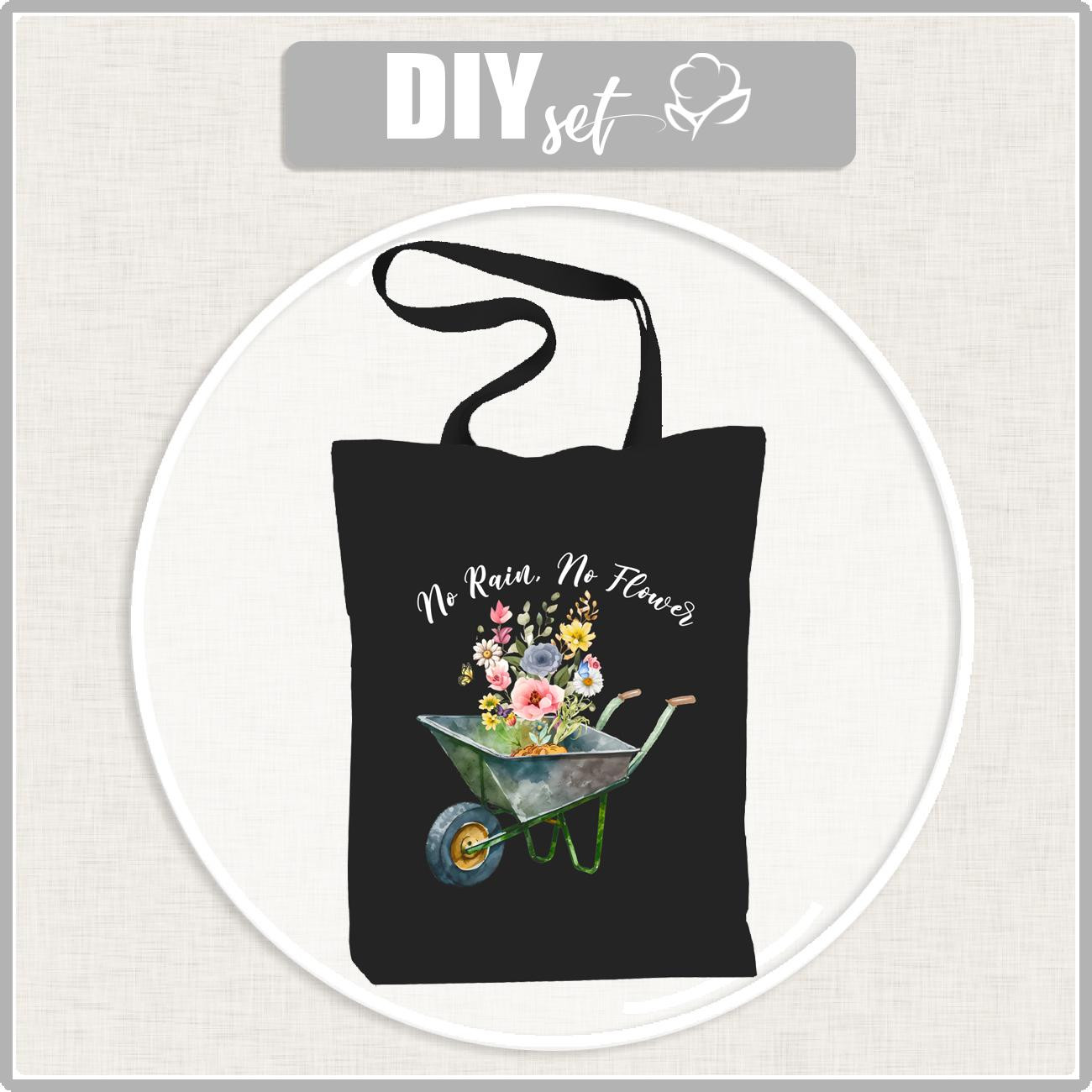 SHOPPER BAG - NO RAIN, NO FLOWER - sewing set