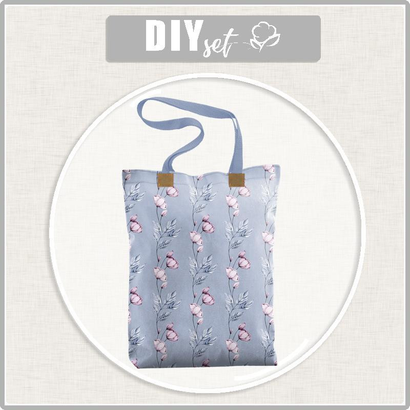 SHOPPER BAG - WATERCOLOR BOUQUET Pat. 3 - sewing set