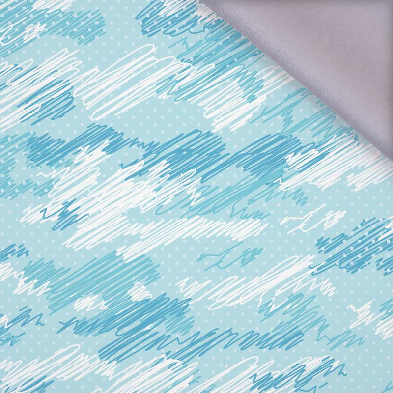 CAMOUFLAGE - scribble / light blue - softshell