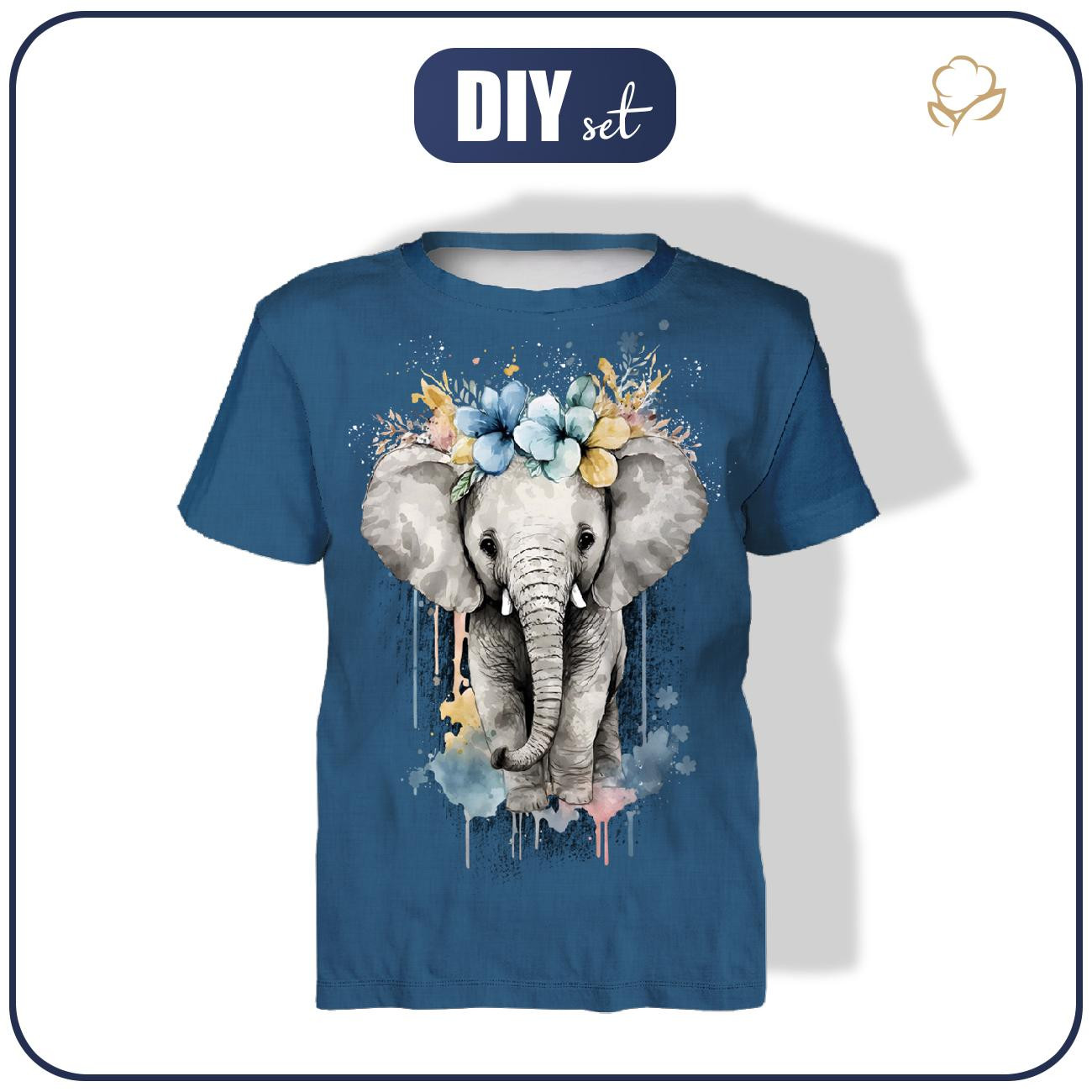 KID’S T-SHIRT - BABY ELEPHANT - sewing set