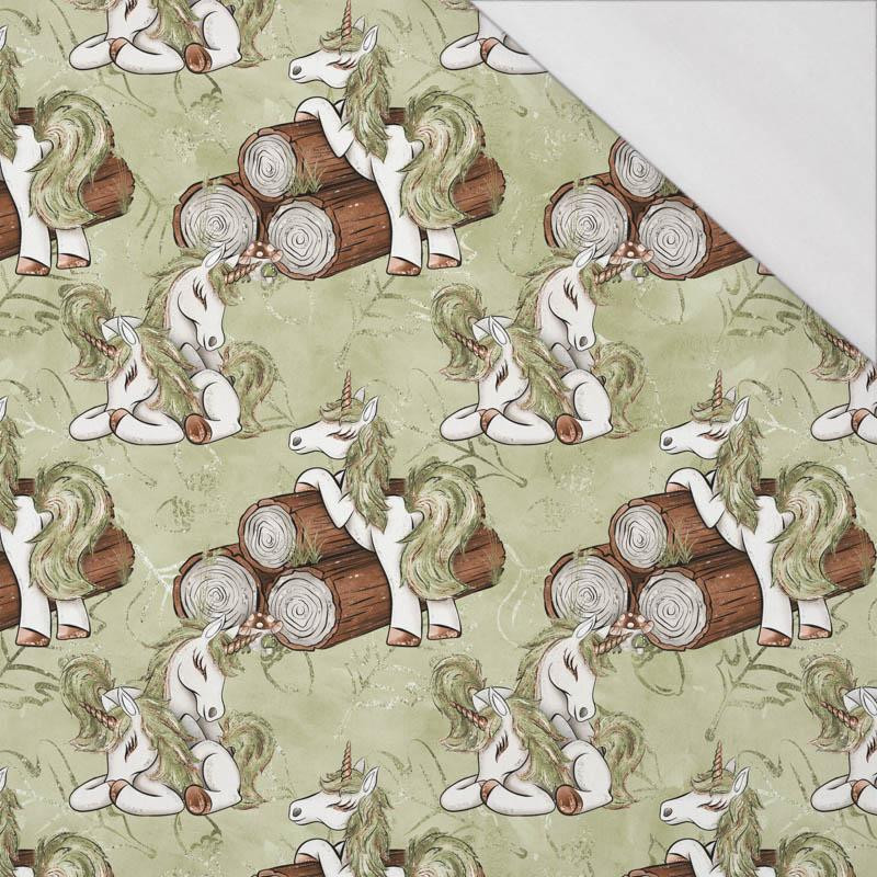 FOREST UNICORNS pat. 1 / green  - single jersey with elastane 