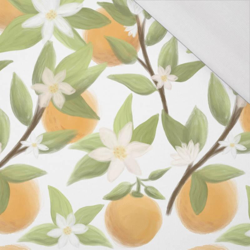 ORANGES no. 2 / white - single jersey with elastane 