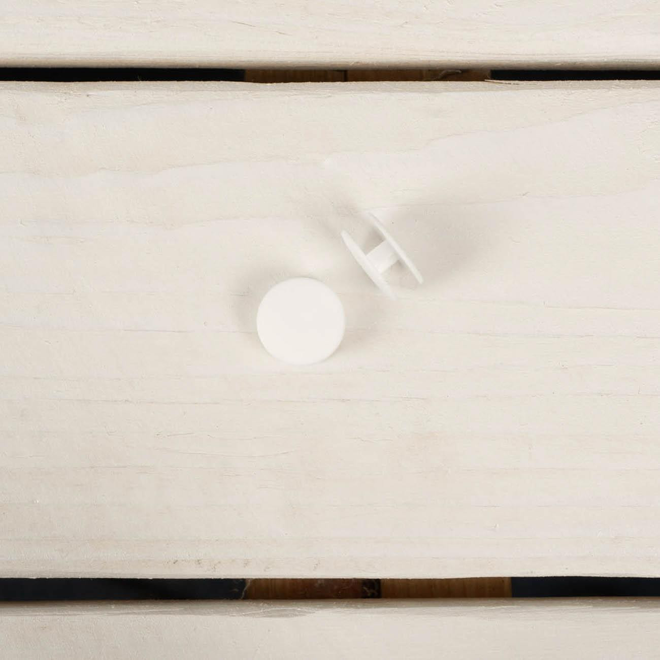 Button - bedding clasp 16mm - white