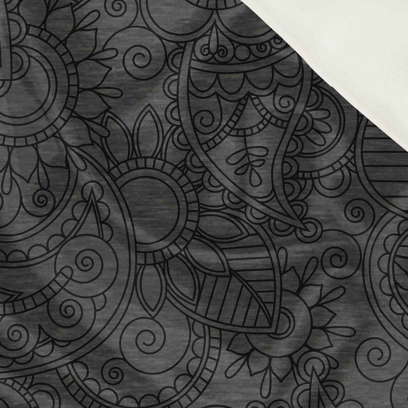 MEHNDI BLACK  / melange graphite - Satin