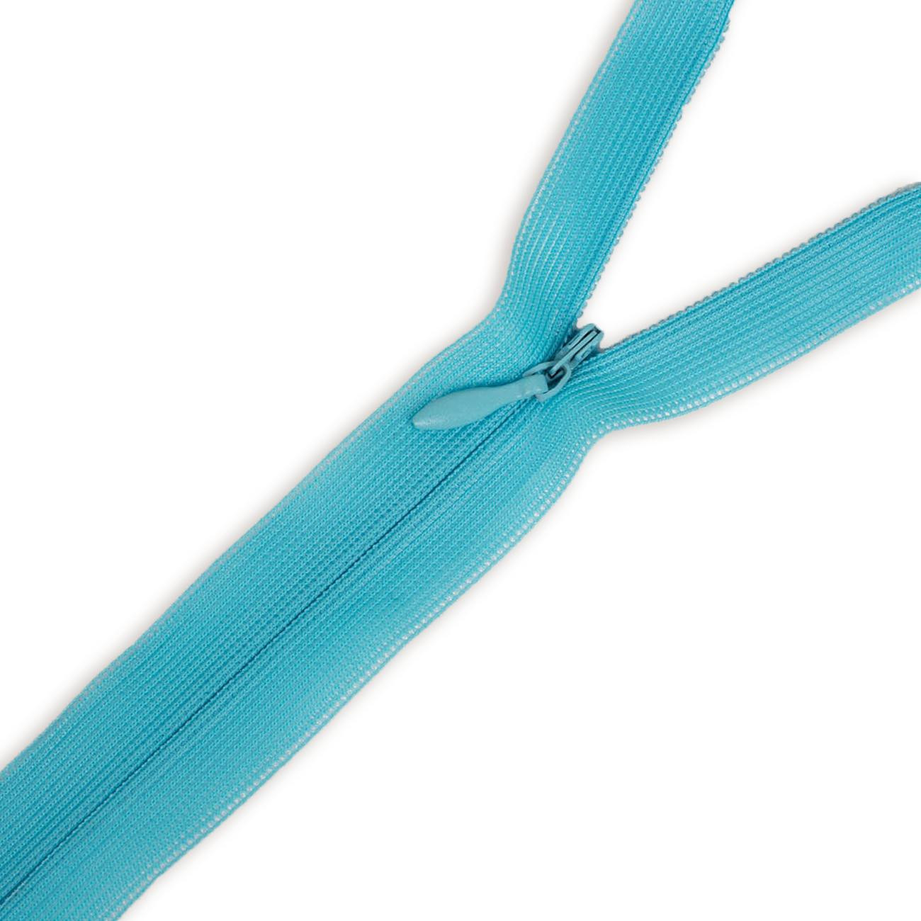 Invisible coil zipper closed-end 16cm - turquoise