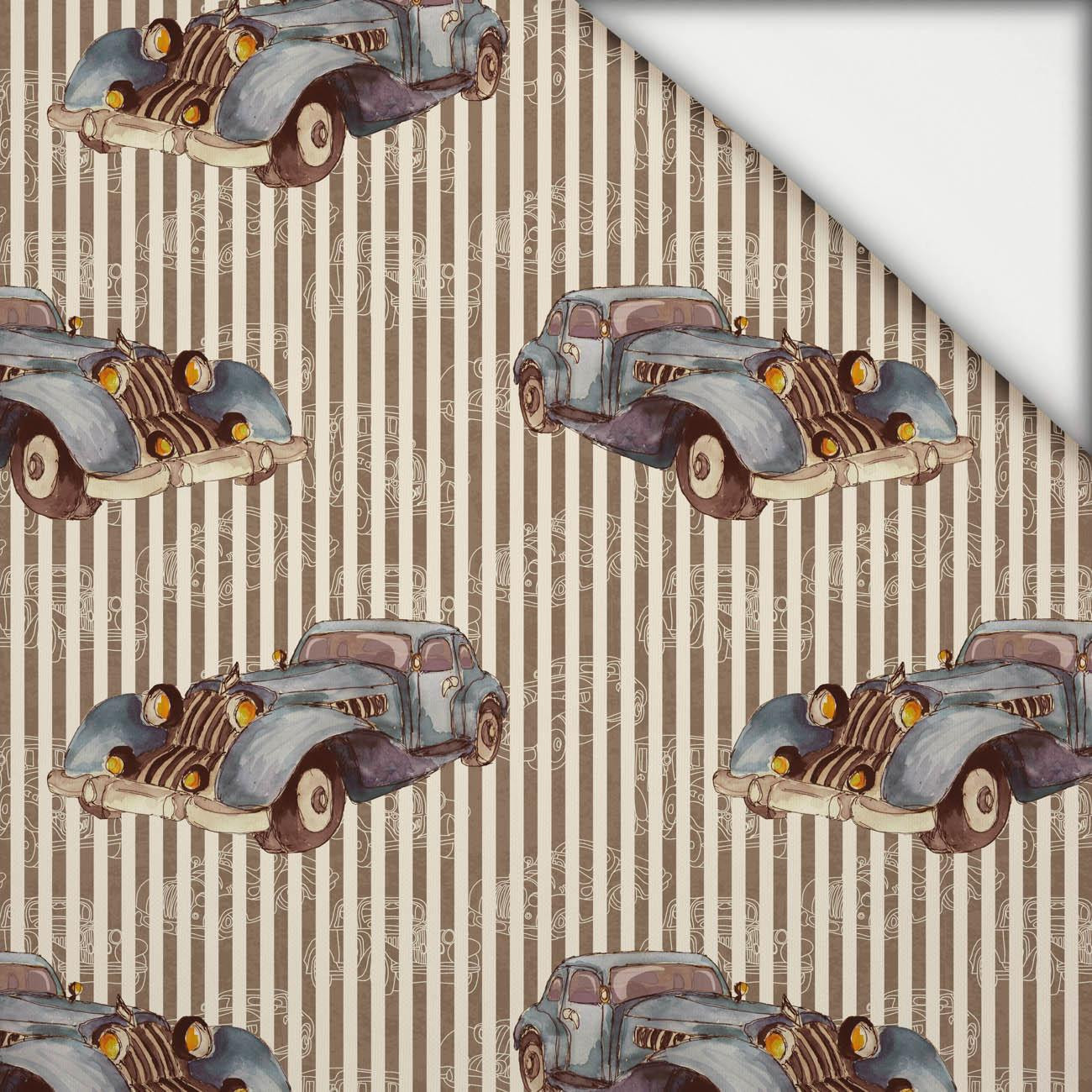 OLD CARS / STRIPES pat. 4 - light brushed knitwear