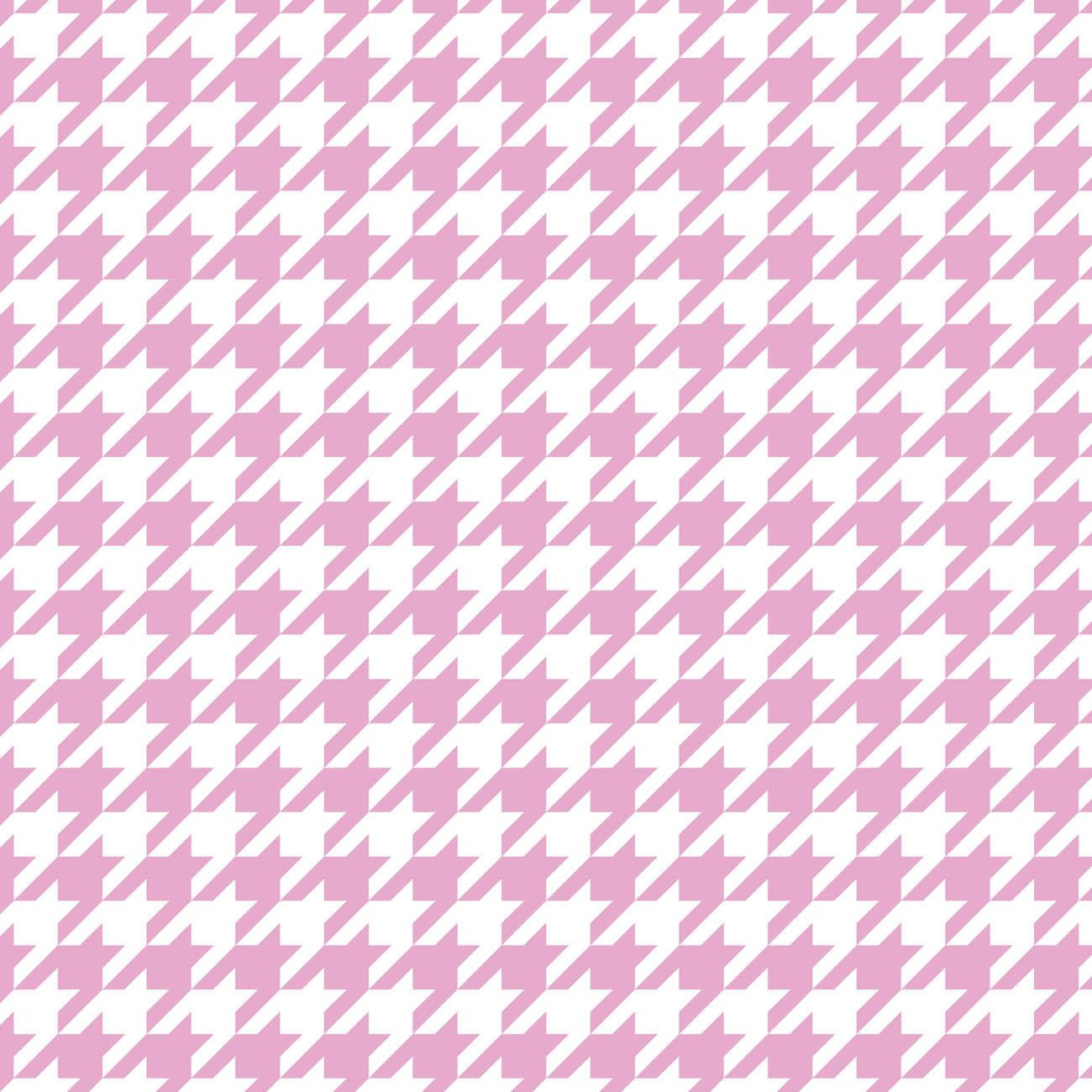 PINK HOUNDSTOOTH / WHITE