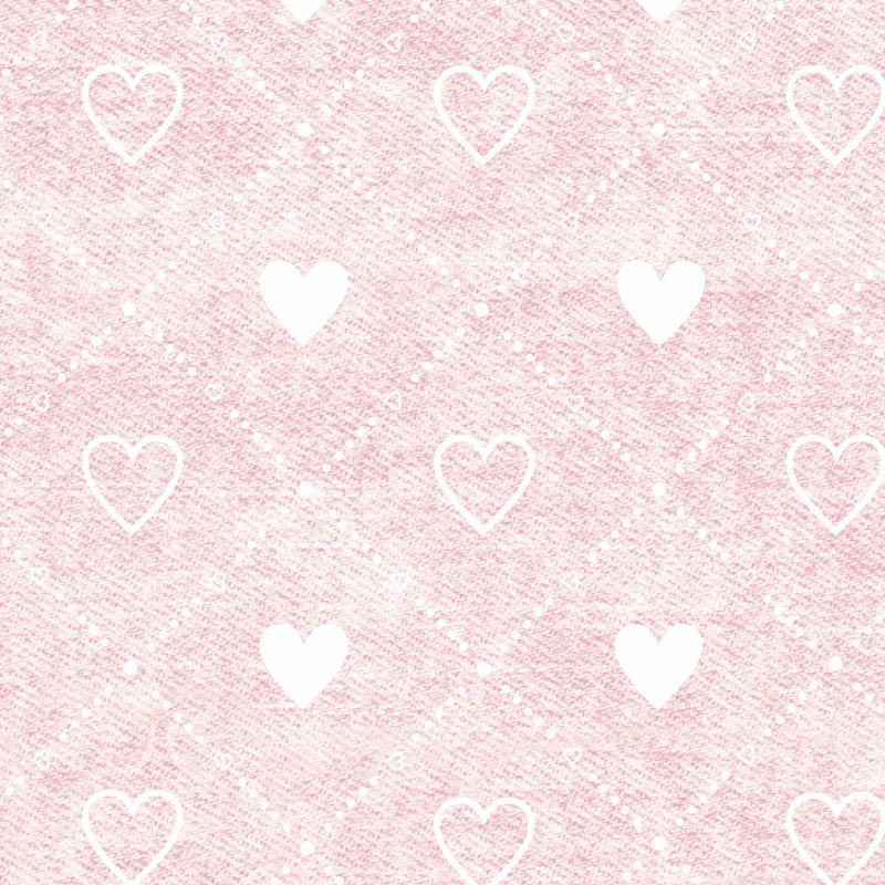 HEARTS AND RHOMBUSES / vinage look jeans (pale pink)