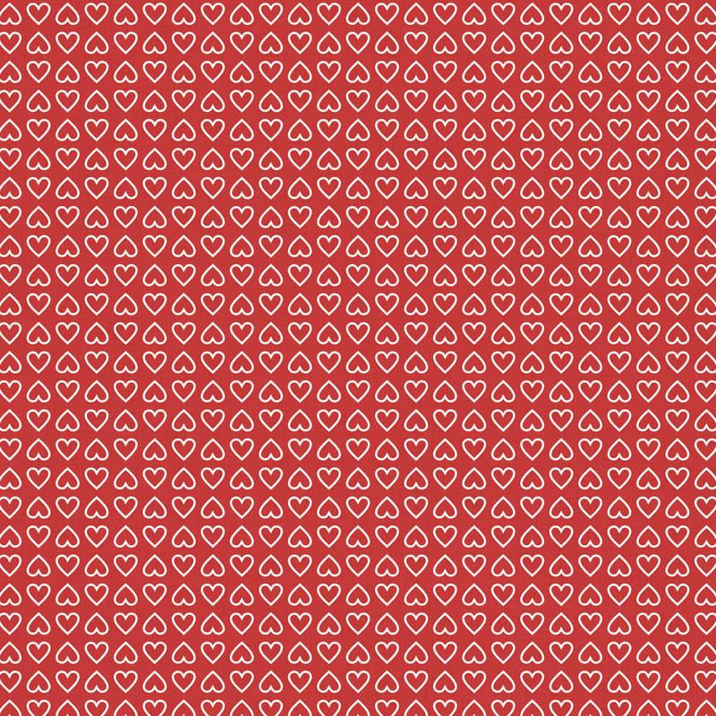 HEARTS (CONTOUR) pat. 2 / red (VALENTINE'S MIX)
