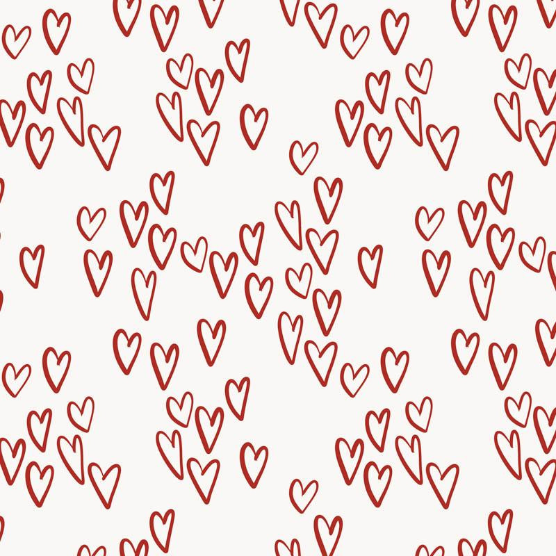 BUBBLE HEARTS / ECRU (BIRDS IN LOVE)