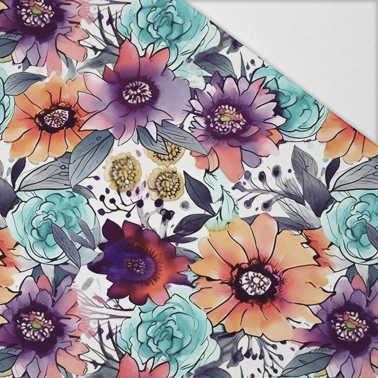 WATER-COLOR FLOWERS pat. 6 - Hydrophobic brushed knit WATER-COLOR FLOWERS pat. 6 - Hydrophobic brushed knit