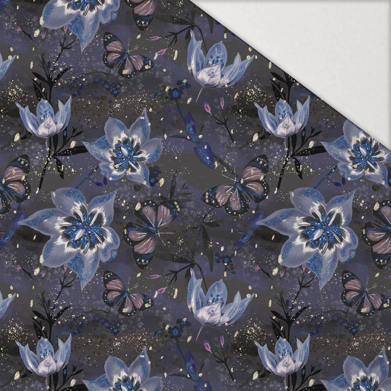 MOON LILIES (ENCHANTED NIGHT) - Hydrophobic brushed knit MOON LILIES (ENCHANTED NIGHT) - Hydrophobic brushed knit