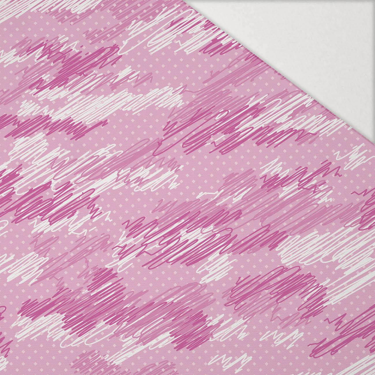 CAMOUFLAGE - scribble / fuchsia - Hydrophobic brushed knit CAMOUFLAGE - scribble / fuchsia - Hydrophobic brushed knit