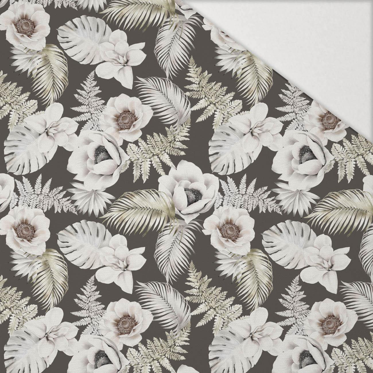 WHITE FLOWERS PAT. 2 - Hydrophobic brushed knit WHITE FLOWERS PAT. 2 - Hydrophobic brushed knit