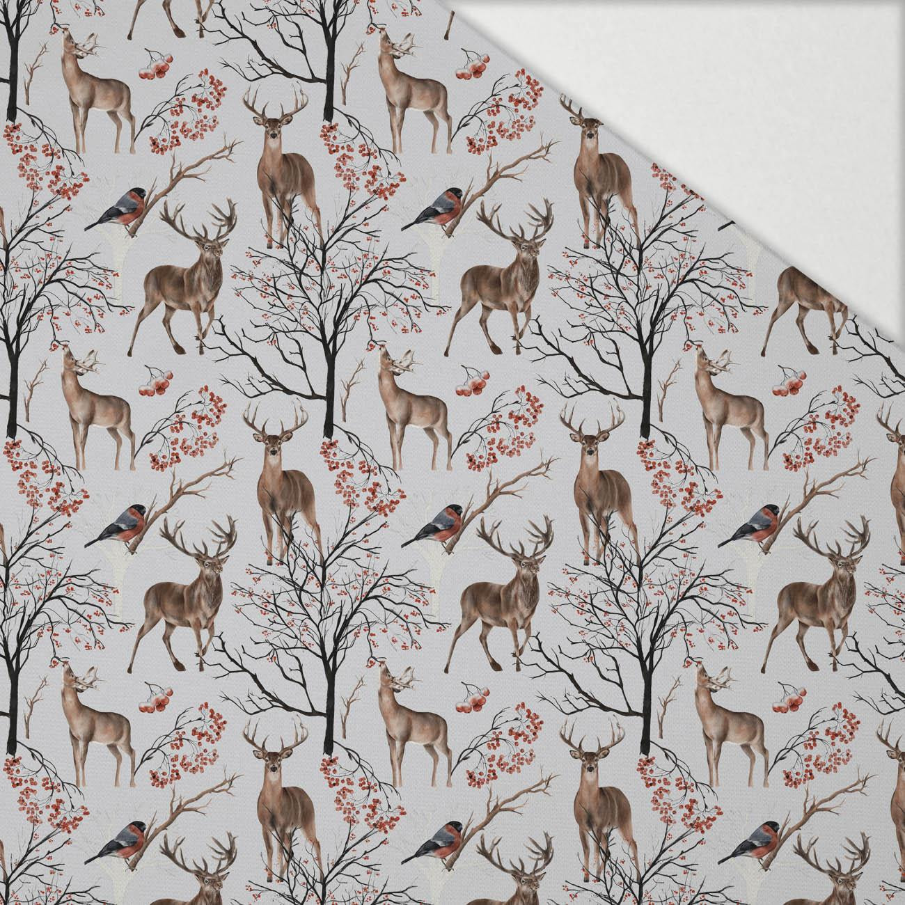 WINTER ANIMALS (WINTER IN PARK) - Hydrophobic brushed knit WINTER ANIMALS (WINTER IN PARK) - Hydrophobic brushed knit