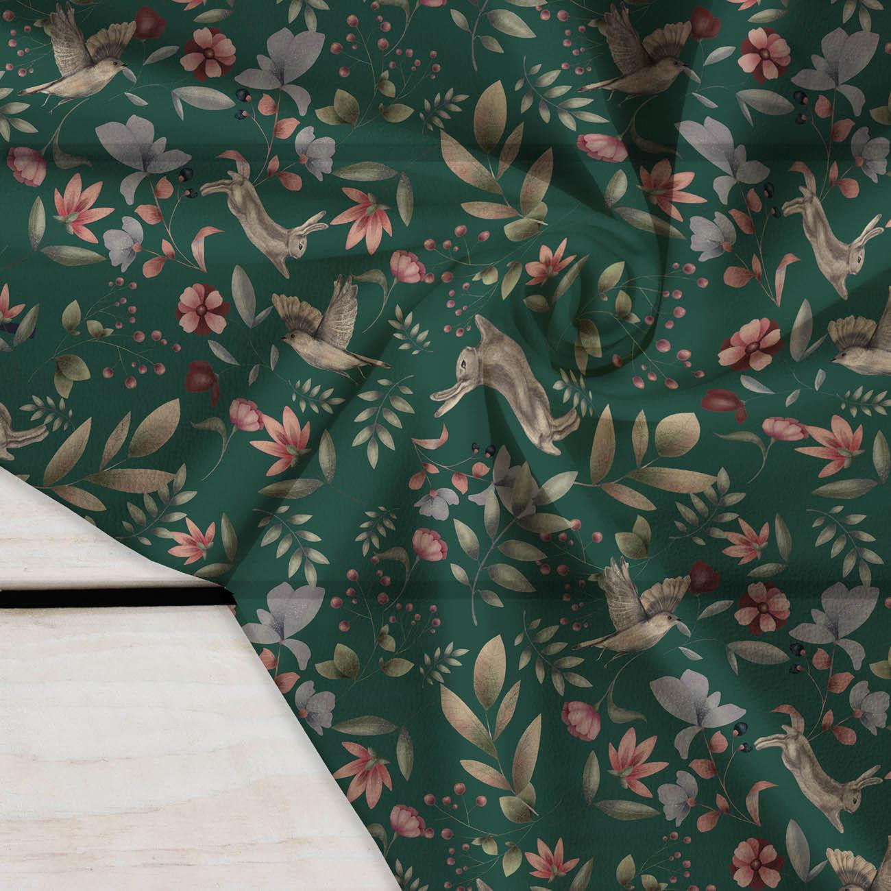 HARES AND BIRDS / BOTTLED GREEN (INTO THE WOODS) - Crepe