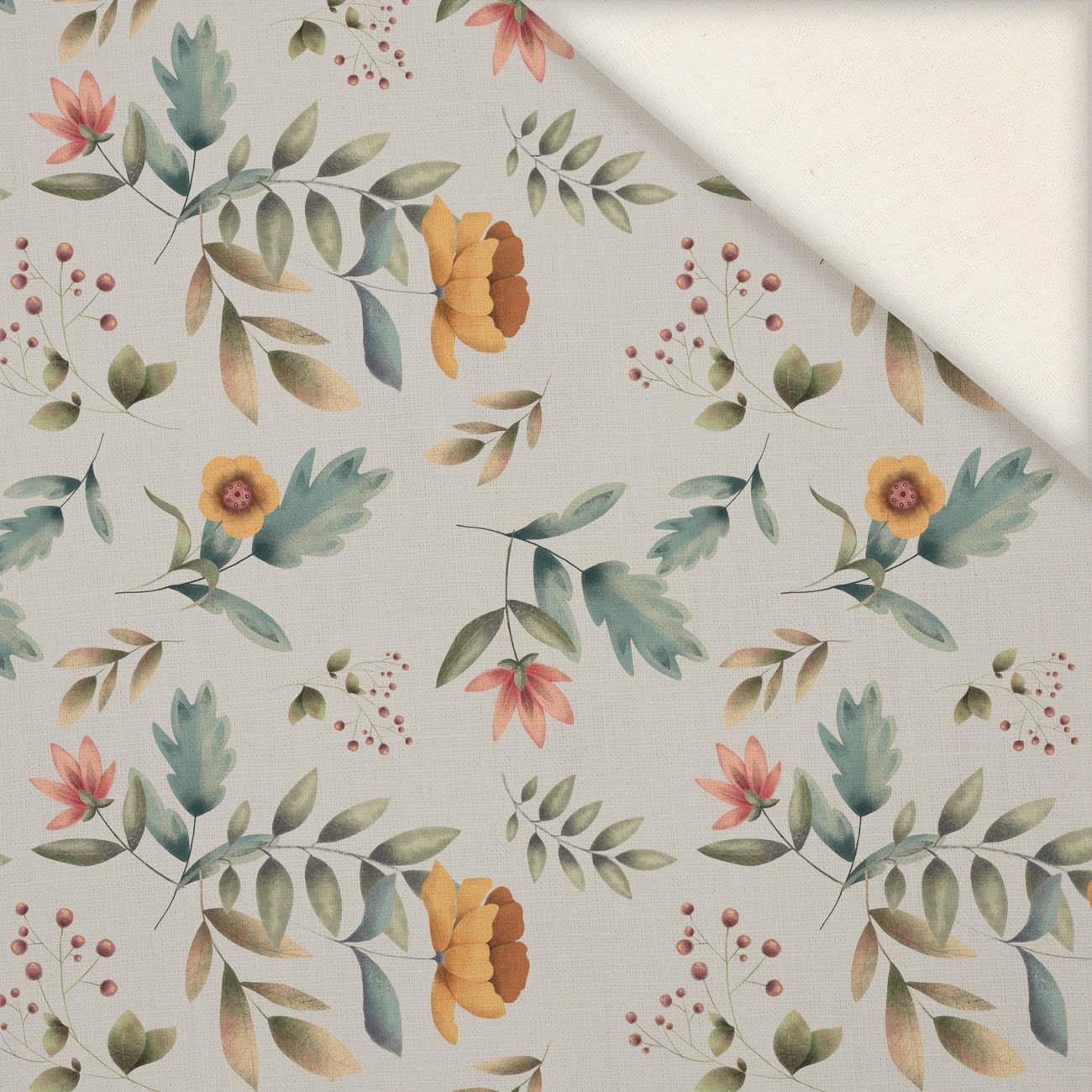 BRIGHT FLOWERS (INTO THE WOODS) - Linen with viscose
