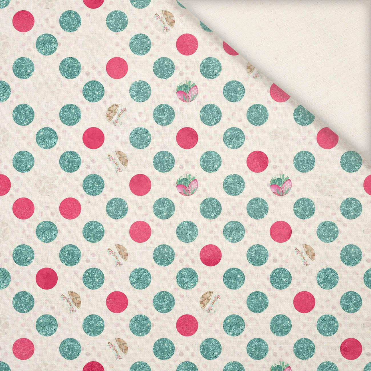 GLITTER DOTS PAT 2 - Slub Weave 