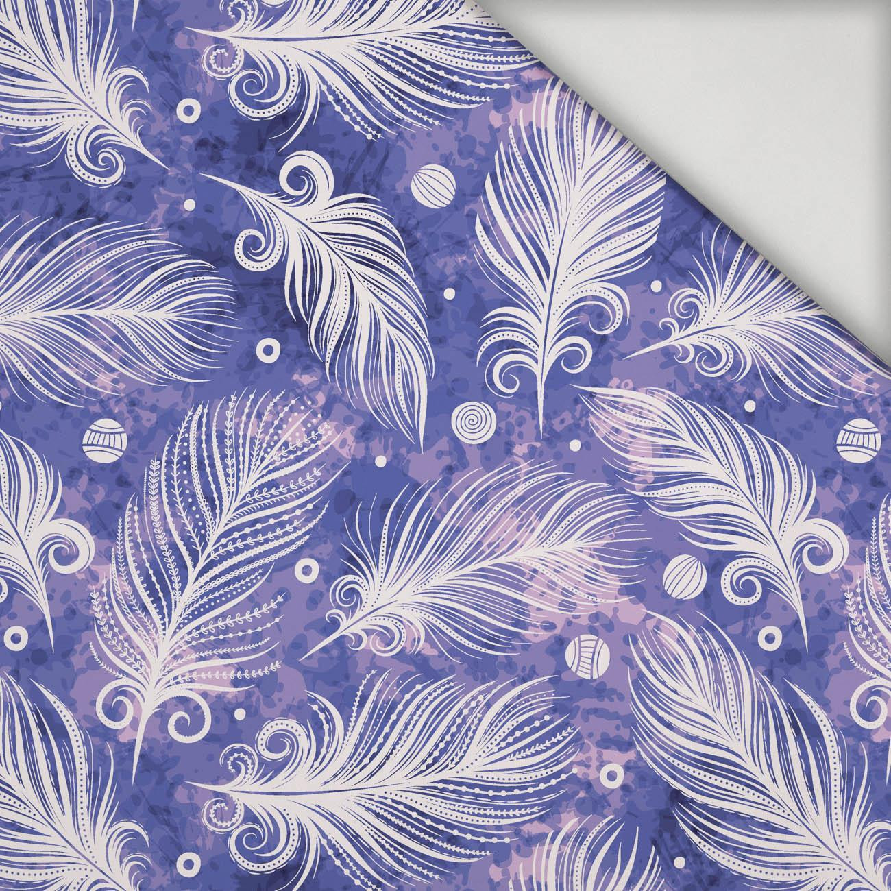 WHITE FEATHERS (Very Peri) - lycra 300g