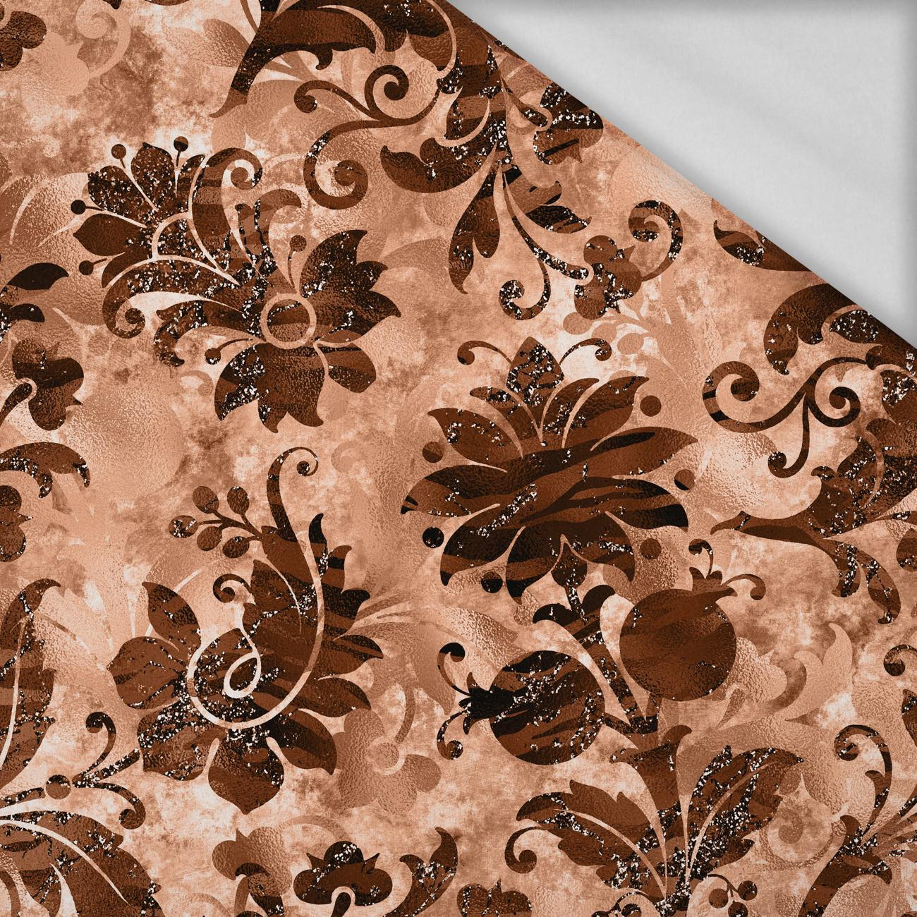FLORAL  pat. 9 / peach fuzz - Thermo lycra