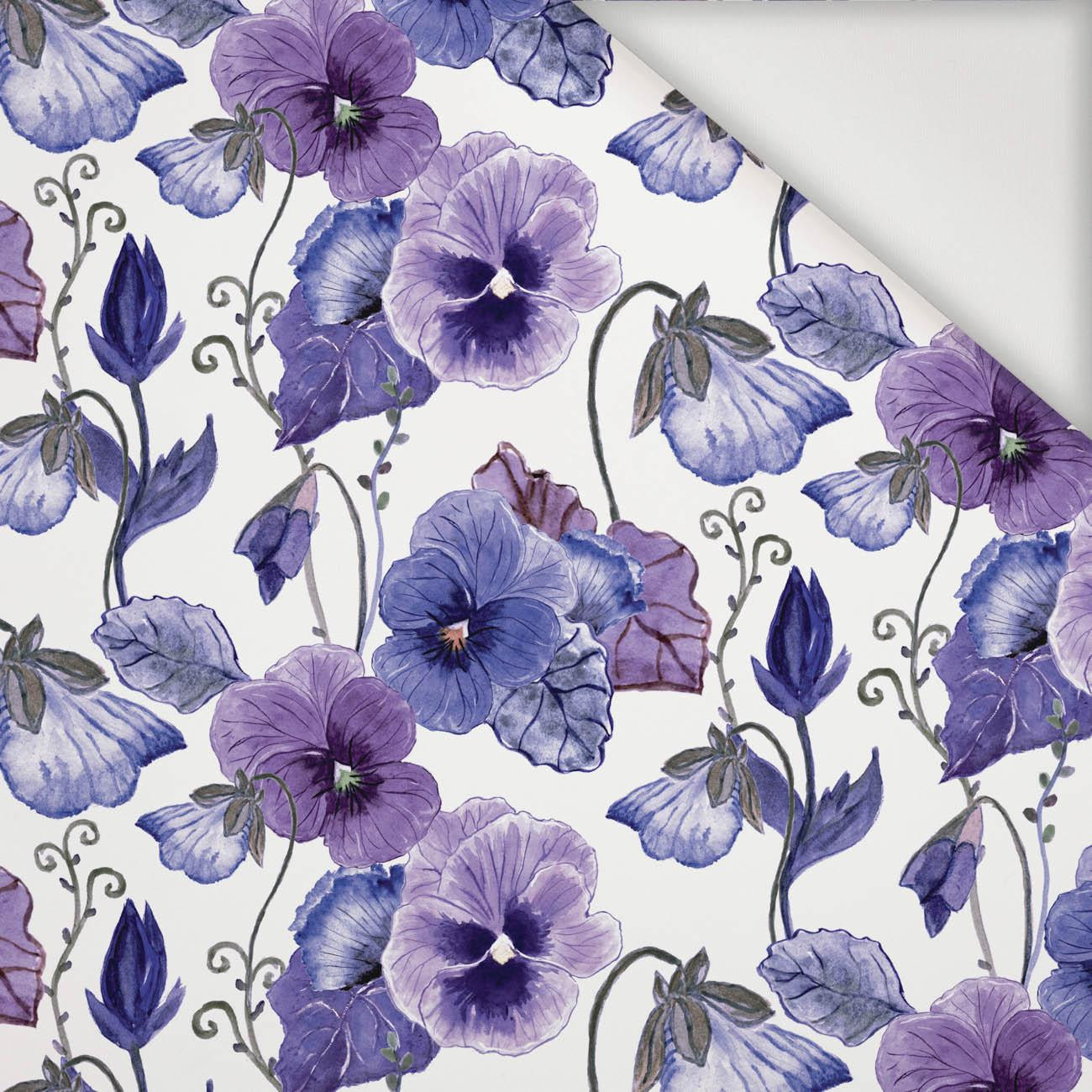 PANSIES (BLOOMING MEADOW) (Very Peri) - Nylon fabric Pumi