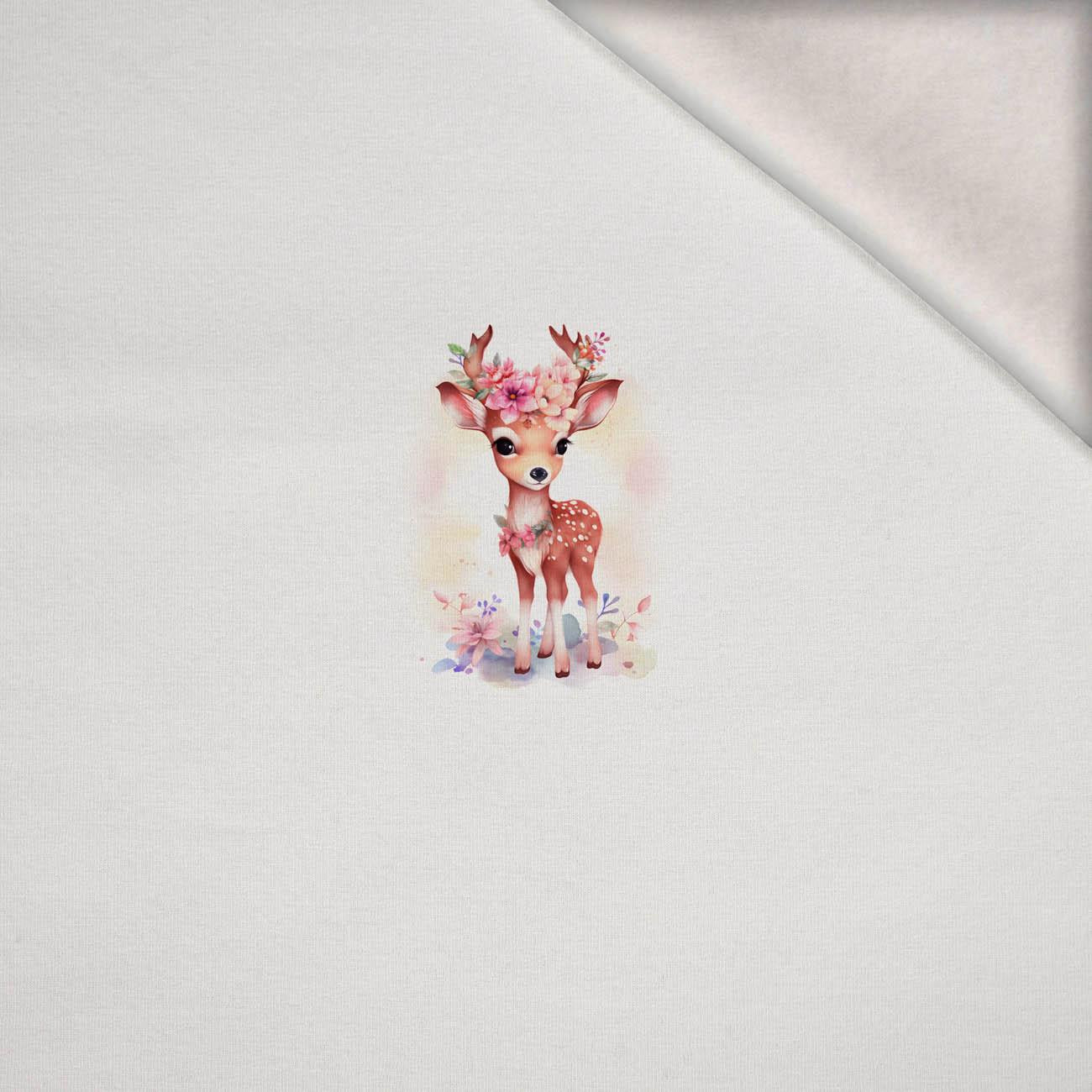 BABY DEER -  PANEL (60cm x 50cm) brushed knitwear with elastane ITY