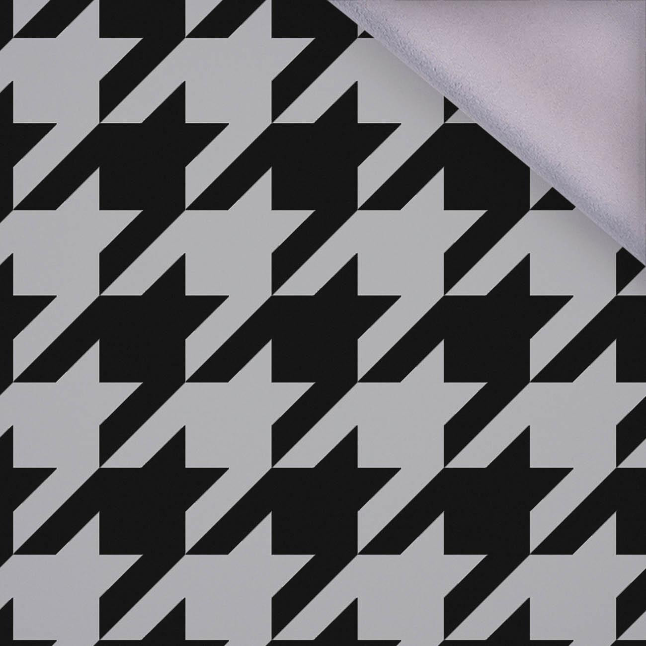 BLACK HOUNDSTOOTH (big) / grey - softshell