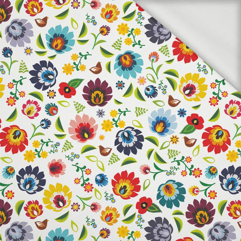 LOWICZ FOLKLORE MINI / white - looped knit fabric