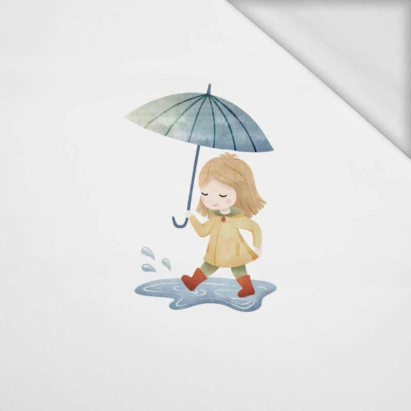 GIRL WITH UMBRELLA (AUTUMN GIRL) - panel looped knit 