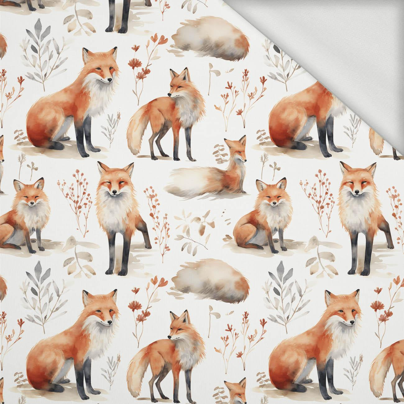 PASTEL FOX PAT. 2 looped knit fabric Printed Cotton Stretch