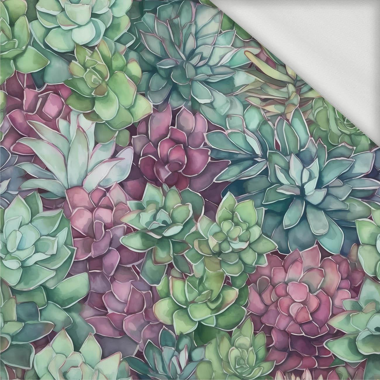 SUCCULENT PLANTS PAT. 3 - looped knit fabric