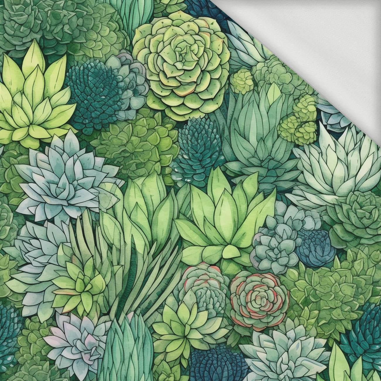 SUCCULENT PLANTS PAT. 5 - looped knit fabric