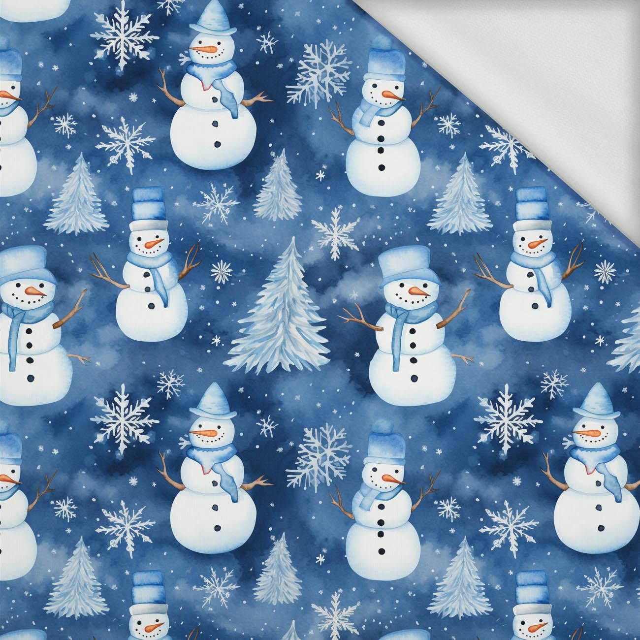 WATERCOLOR WINTER PAT. 1 - looped knit fabric