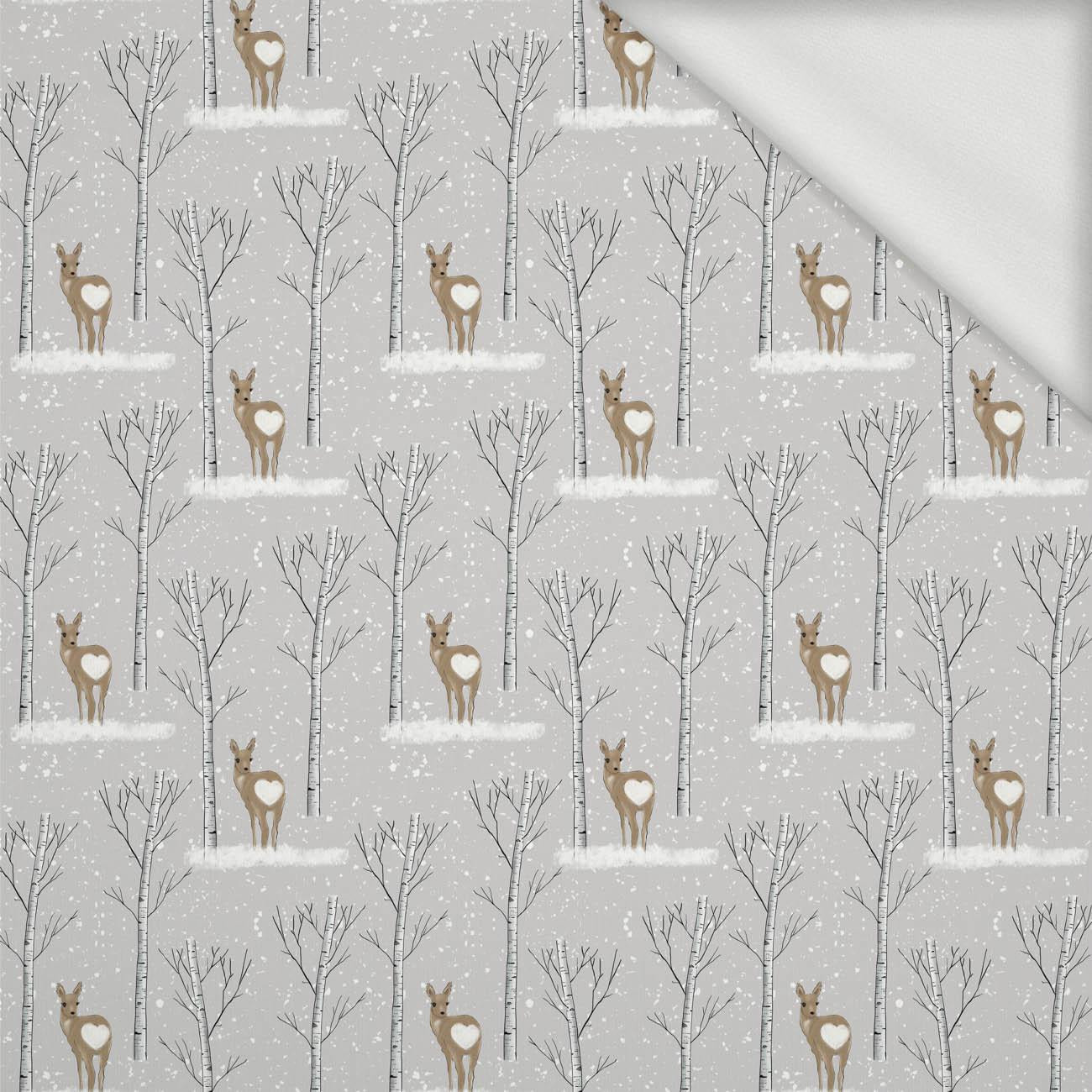 WINTER ROE DEER (WINTER) - looped knit fabric