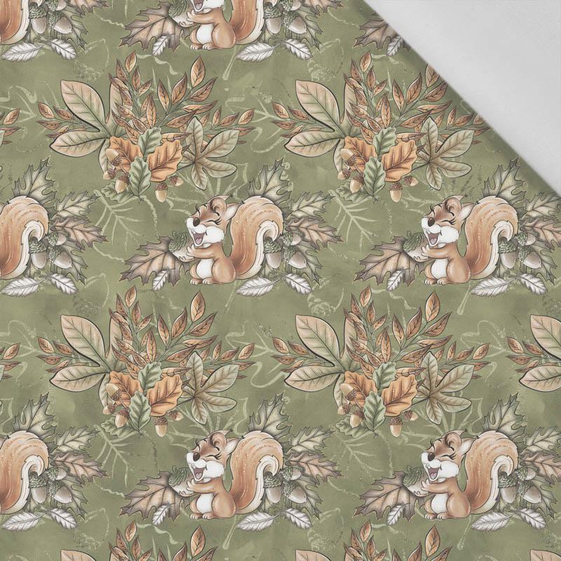 HAPPY SQUIRRELS (AUTUMN IN THE FOREST) - Cotton woven fabric