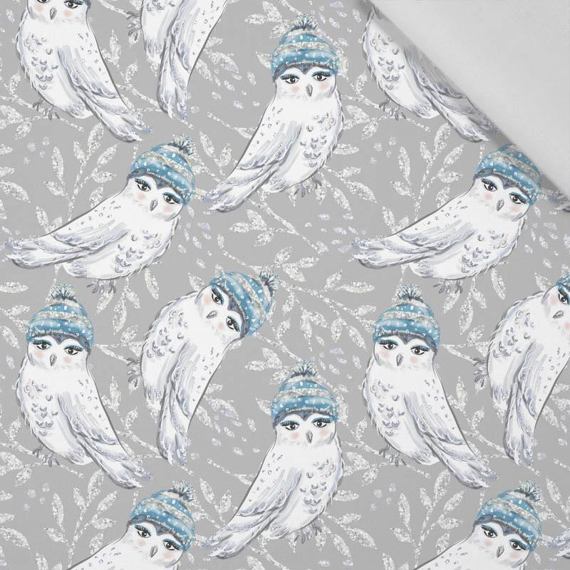 IOWLS IN HATS (ENCHANTED WINTER) - Cotton woven fabric