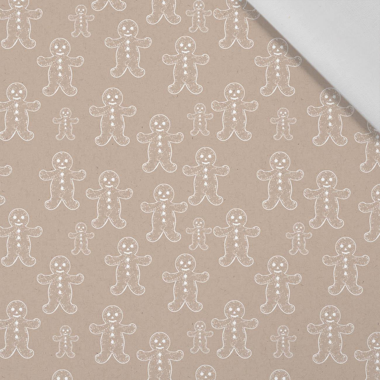GINGERBREAD MEN (WHITE CHRISTMAS) - Cotton woven fabric