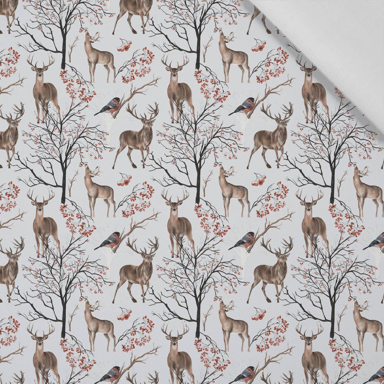 WINTER ANIMALS (WINTER IN PARK) - Cotton woven fabric